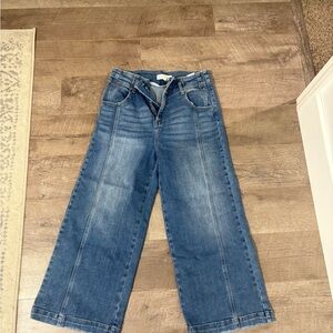 Blue Flare Wide-Leg Jeans with Classic Denim Appeal